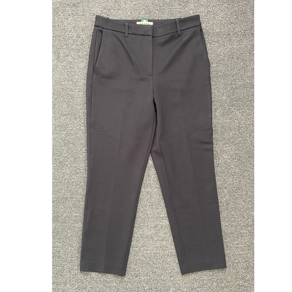 Boden Tapered Trousers Black Womens‎ US 10R High Rise Stretch Workwear Office